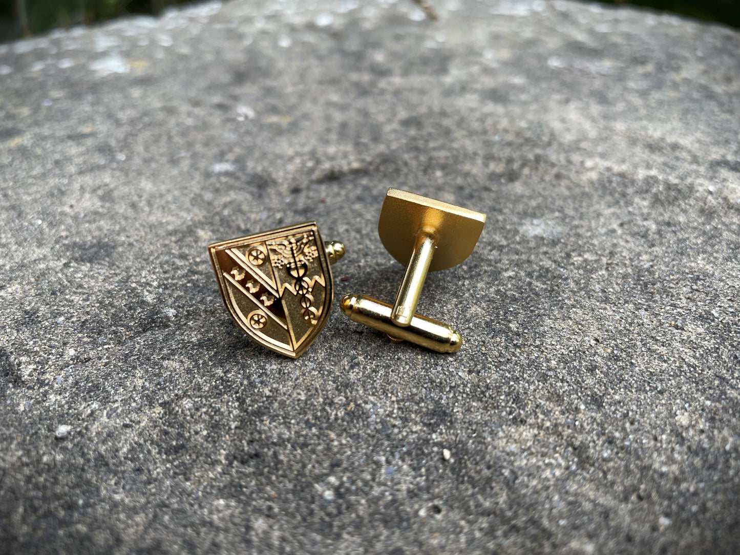 Darwin Crest Gold-Plated Cufflinks