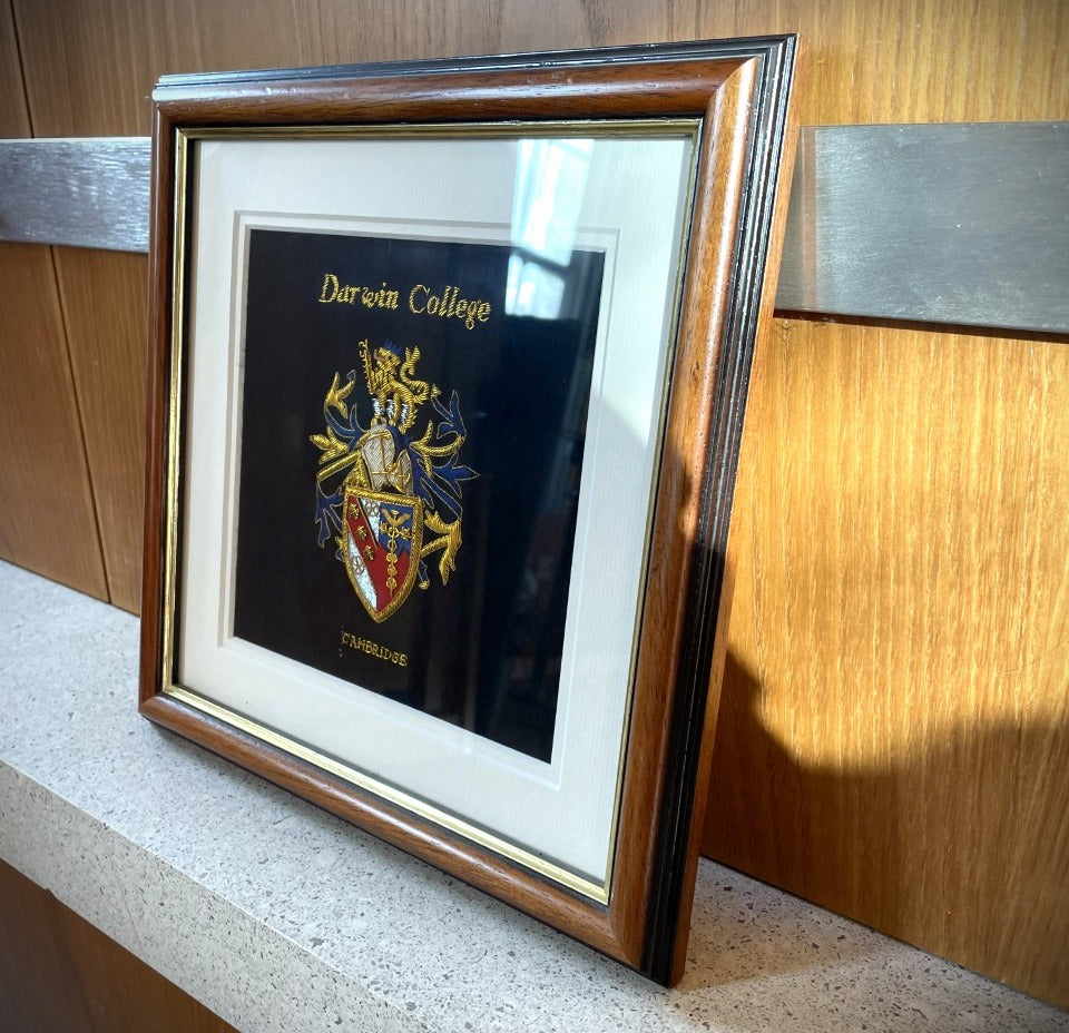 Embroidered Darwin Crest in Frame